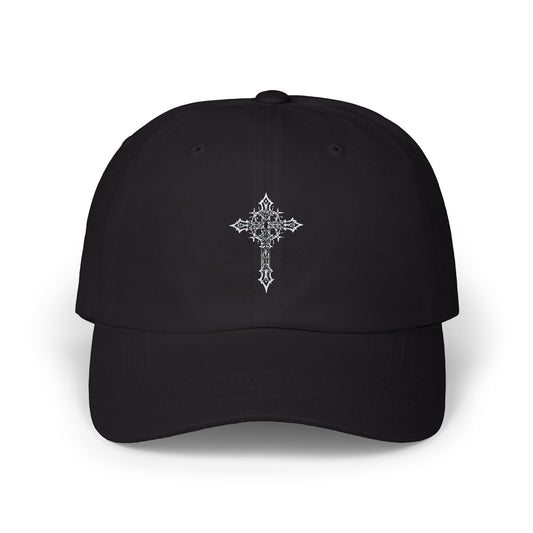 Camo Dad Cap with Rhinestone Cross — Embellished Baseball Hat