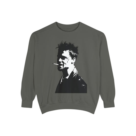 Ghostly Angel Graphic Sweatshirt — Dark Ink Back Print