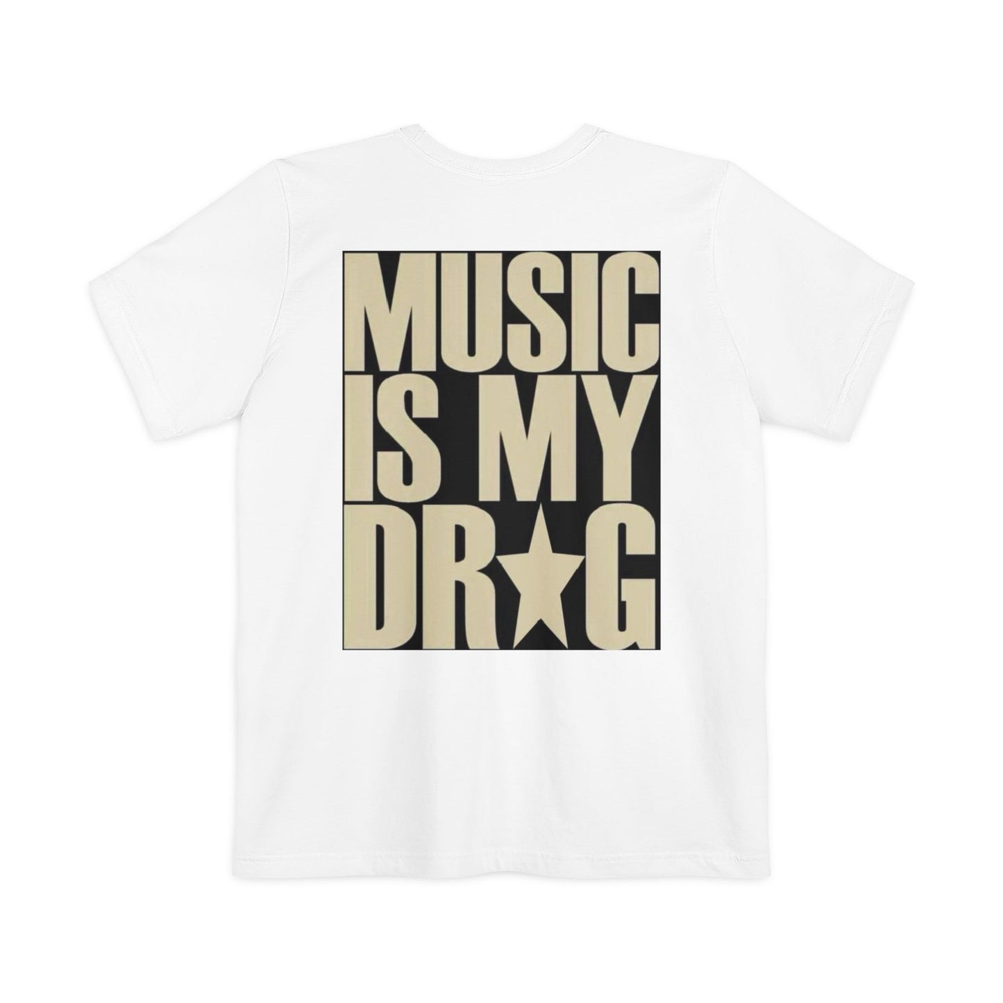 Music Is My Drug Pocket T‑Shirt — "no music no life" Graphic Tee