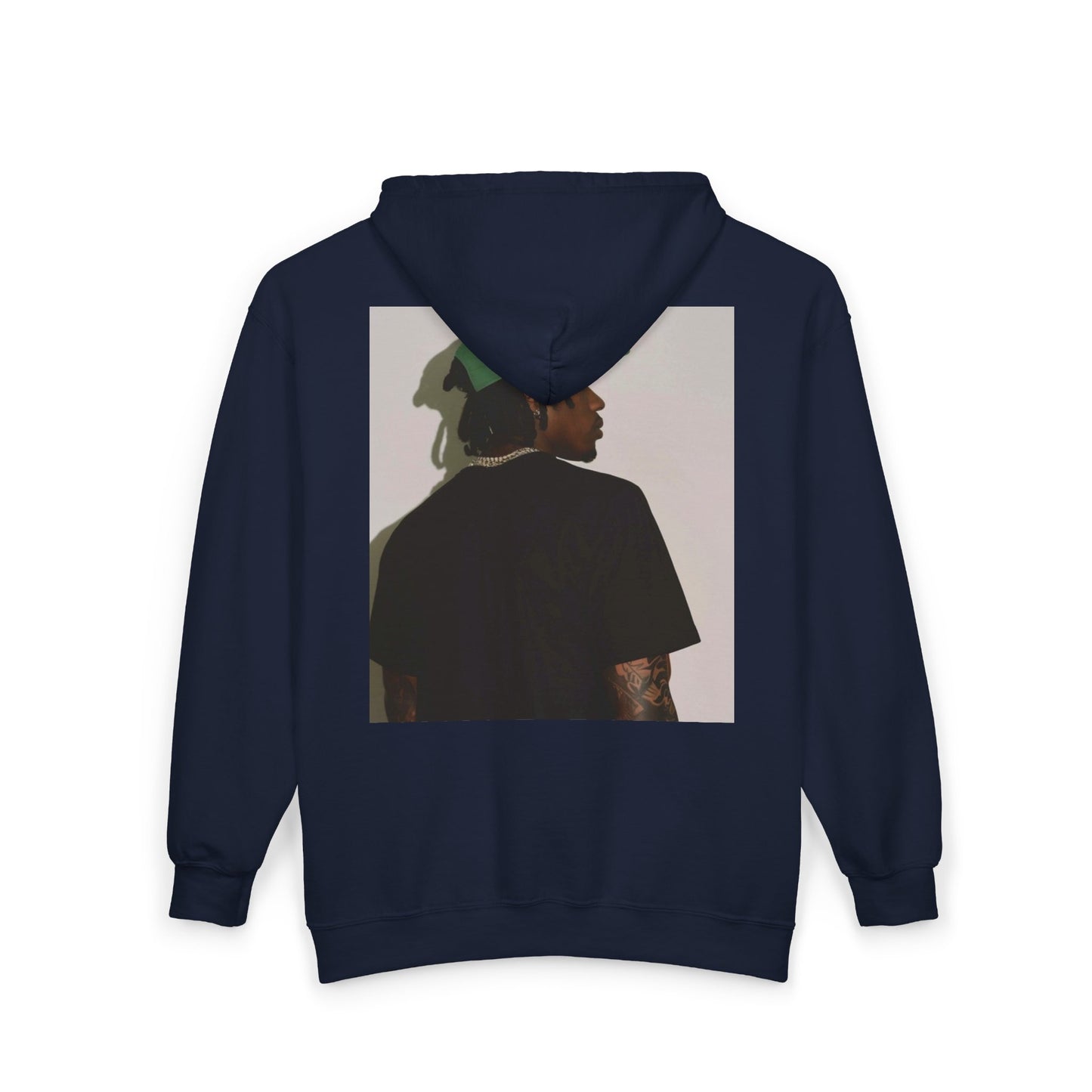 Backview Portrait Zip Hoodie – Casual Streetwear Graphic Sweatshirt